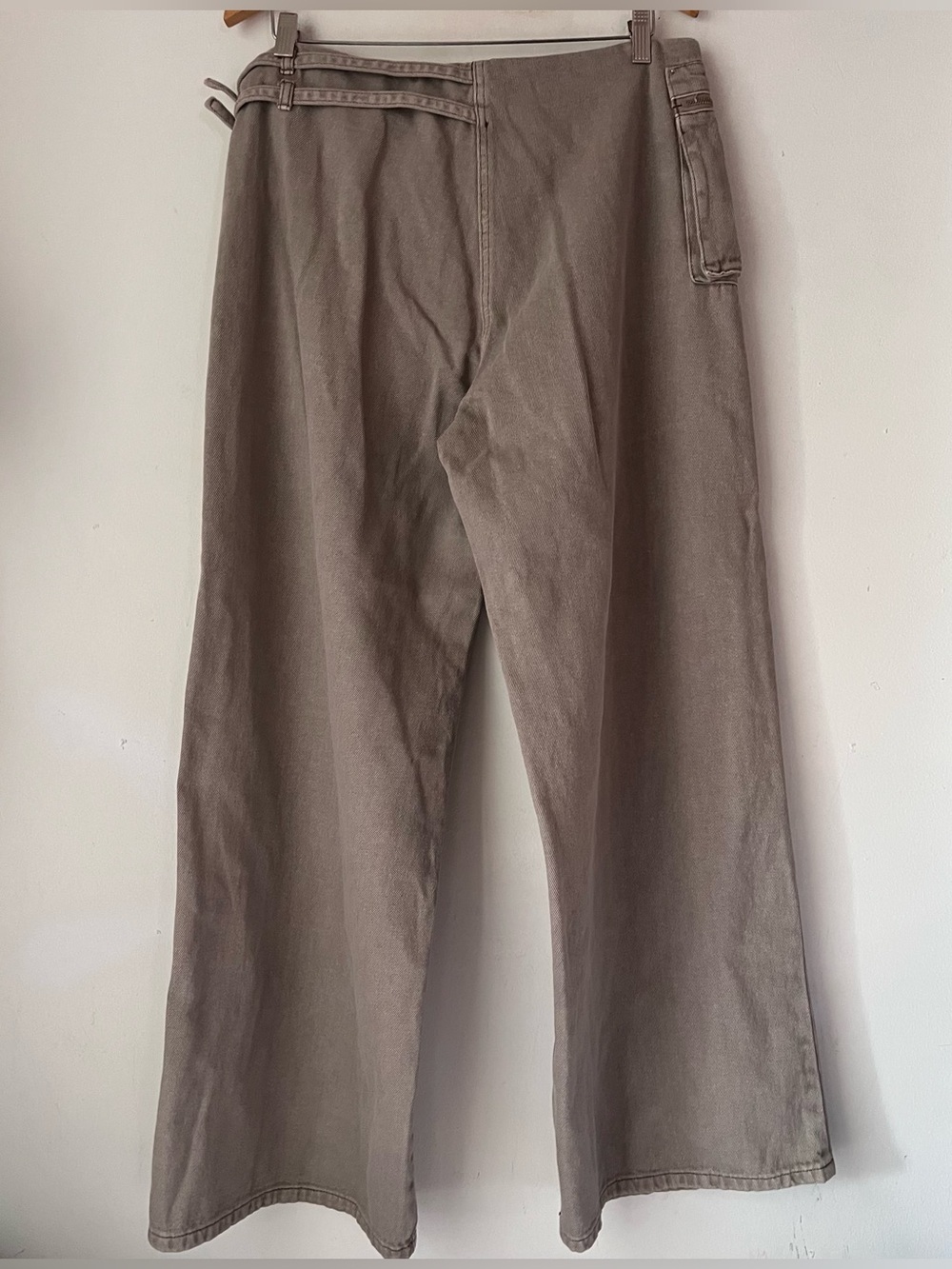 NWT Princess Polly Paltrow MidRise Wide Leg Cargo Jeans Pants Sz 10 Washed Brown - Picture 4 of 12